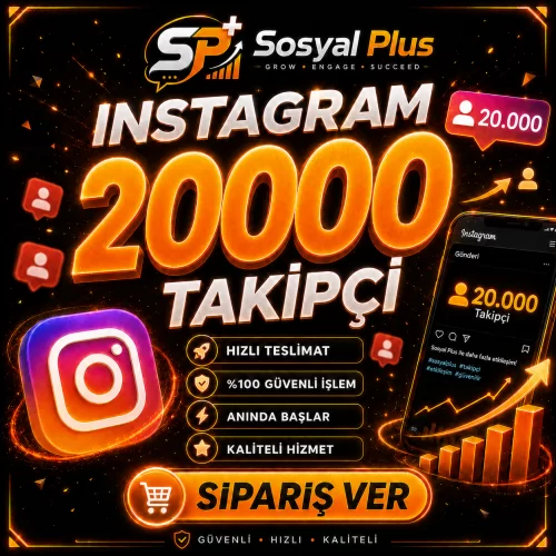  Instagram 20.000 Takipçi - Garantili - Etkileşimini Güçlendir
